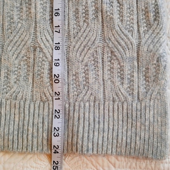 Prologue Aqua & White Chunky Turtle Neck Sweater/ Size L - Picture 10 of 10